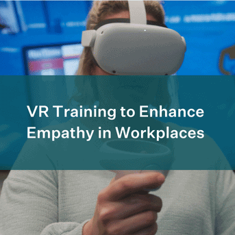 Title Card with background showing person using VR headset