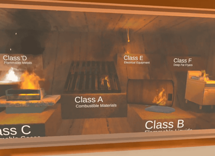 Virtual Reality Screenshot Fire Classes